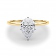 2.76 ct. Lab Grown Pear Cut Diamond with a 14K YG or WG Solitaire Setting