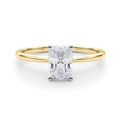 0.60 ct. Lab Grown Radiant Cut Diamond with a 14K YG or WG Solitaire Setting