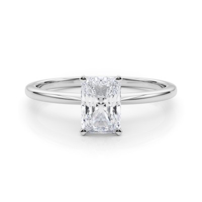 0.73 ct. Lab Grown Radiant Cut Diamond with a 14K WG or YG Solitaire Setting