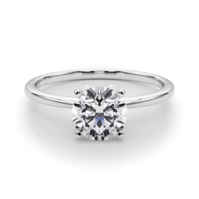 1.11 ct. Lab Grown Round Brilliant Cut Diamond with a 14K WG or YG Solitaire Setting