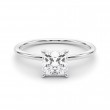 0.77 ct. Lab Grown Princess Cut Diamond with a 14K WG or YG Solitaire Setting