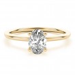 0.61 ct. Lab Grown Oval Cut Diamond with a 14K YG or WG Solitaire Setting