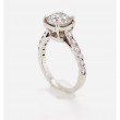 1.76 ctw. Round Cut Diamond Cathedral Ring in 14K White Gold