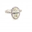 2.56 ctw. Oval Cut Diamond Engagement Ring in a 14K White Gold Halo Setting