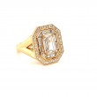3.82 ctw. Emerald Cut Diamond Ring Surrounded by Baguette and Round Stones