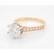 2.11 ctw. Vintage Round Cut Diamond Ring in 14 kt Yellow Gold