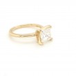 2.06 ct. Princess Cut Diamond Ring in a Dainty 4-Prong Solitaire Setting with 14K Yellow Gold