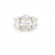 2.75 ctw. Three Stone Oval Cut Diamond Ring in 14 kt White Gold