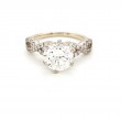 2.03 ctw. Brilliant Round Cut Ring set in a Twinkling 14K WG or YG Diamond Infinity Band