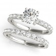 2.31 ctw. Round Brilliant Cut Diamond Engagement Ring set In a French Pave Setting