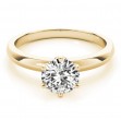 2.52 ct. Round Cut Diamond Solitaire Ring in Yellow Gold