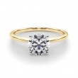 1.00 ct. Lab Grown Round Brilliant Cut Diamond with a 14K YG or WG Solitaire Setting