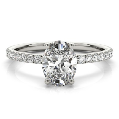 2.02 ctw. Oval Cut Diamond Ring Set in Our Best Seller Diamond Setting