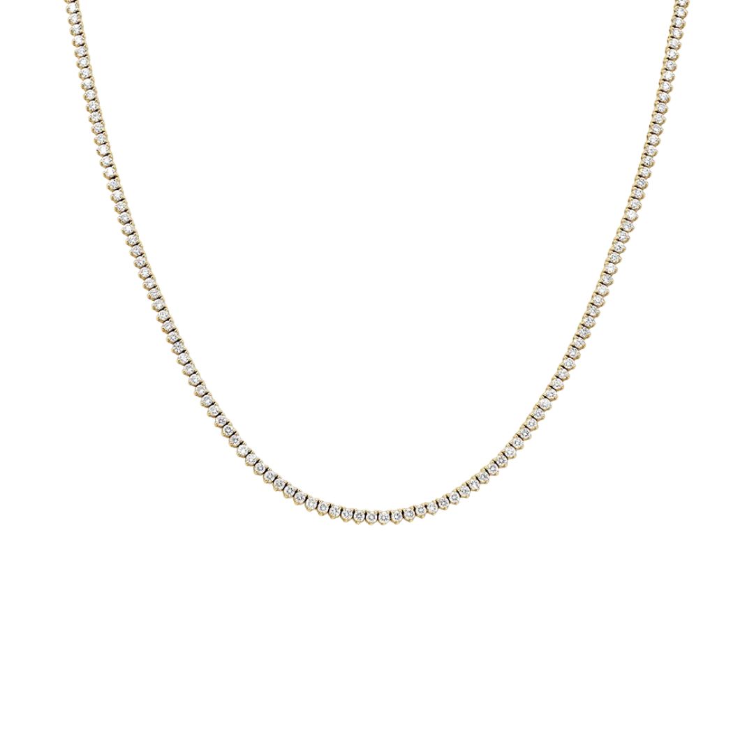 Three Prong Tennis Necklace