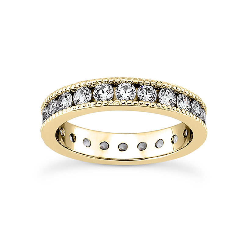 Channel Set Millgrain Eternity Ring