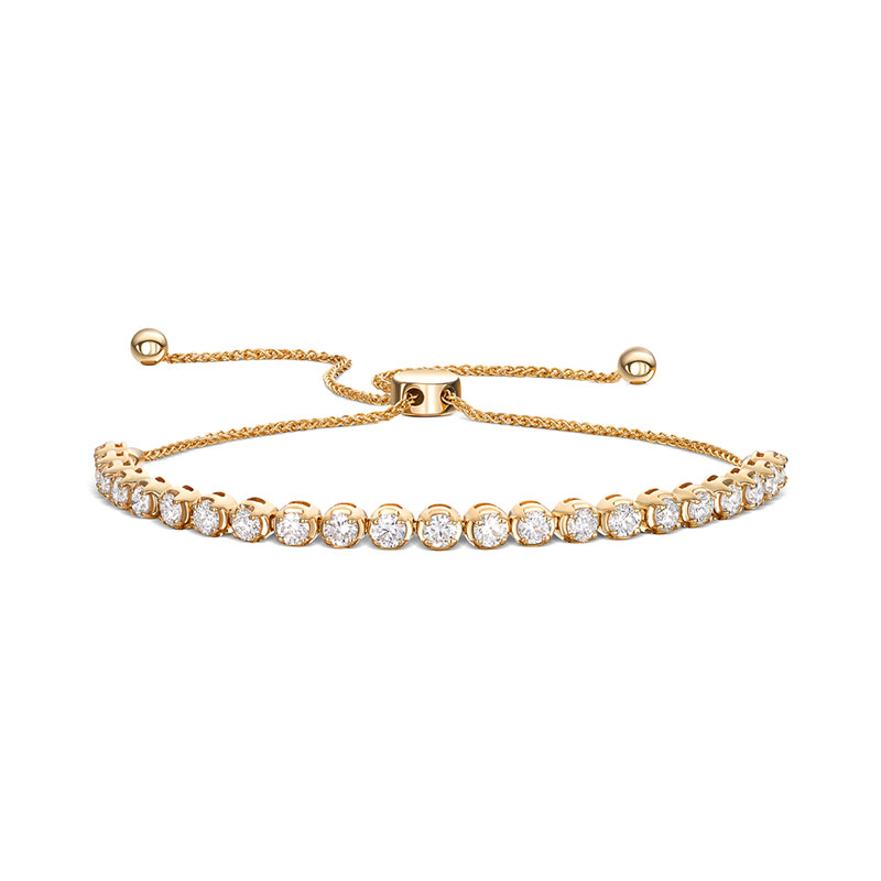 Half Tennis Bracelet With Bolo Clasp with Lab Grown Diamonds GRBH100