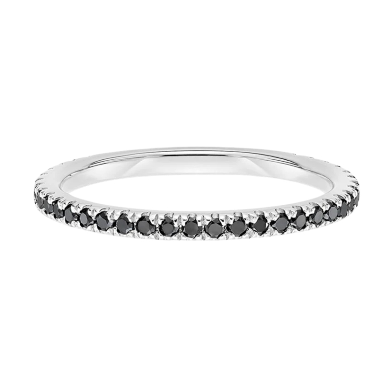 Black Diamond 14K White Gold Ring