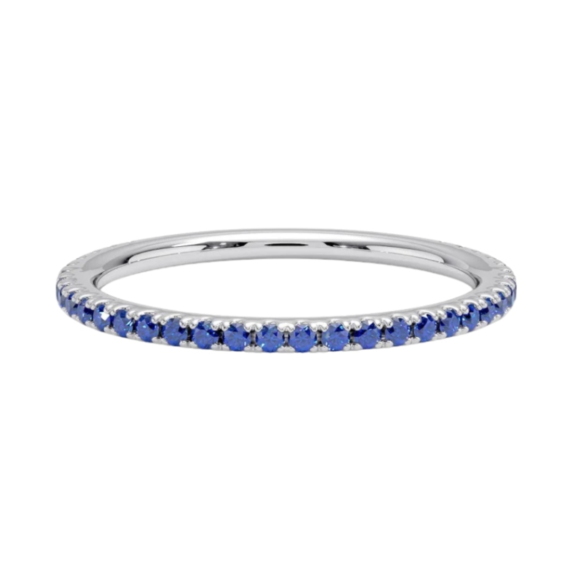 Blue Sapphire 14K White Gold Ring