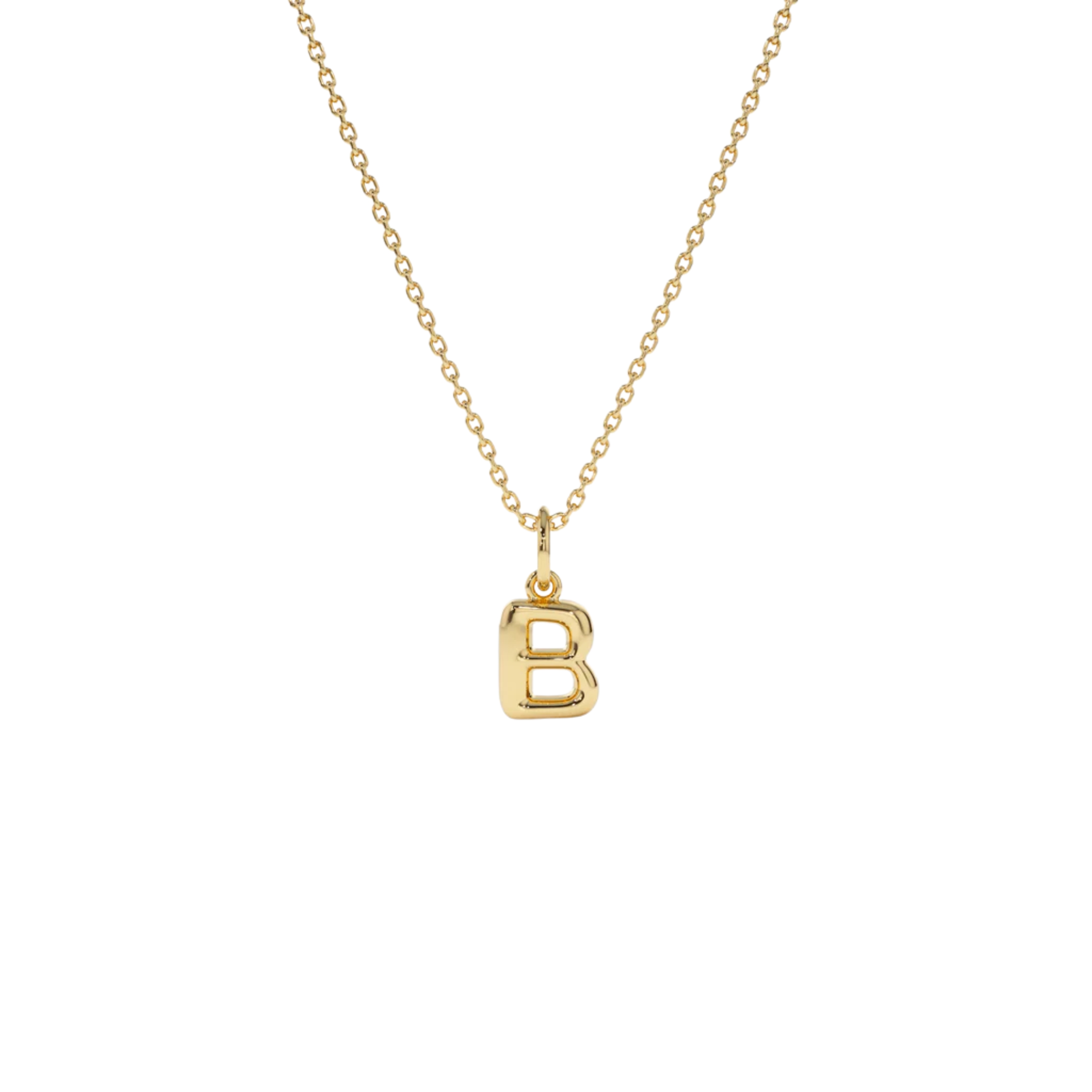 14K Bubble Letter Initial L Necklace