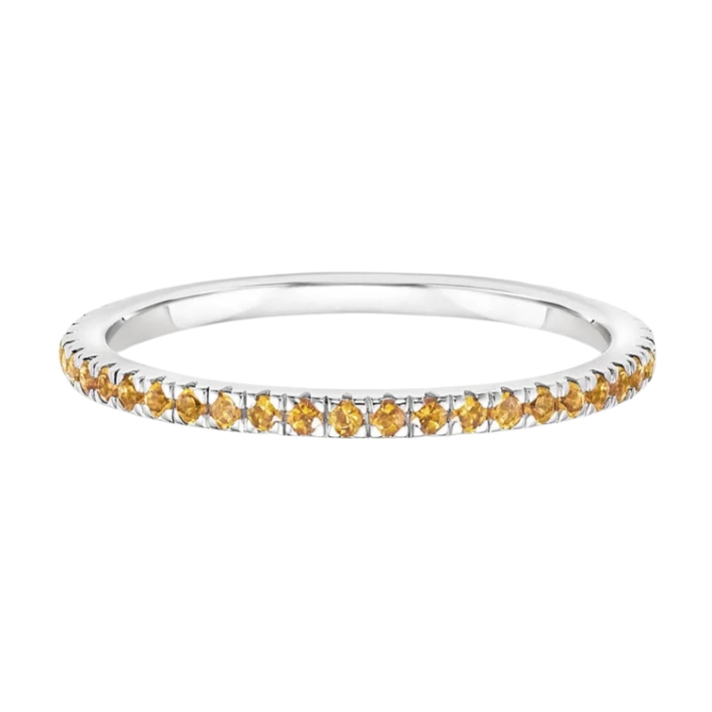 Citrine 14K White Gold Ring