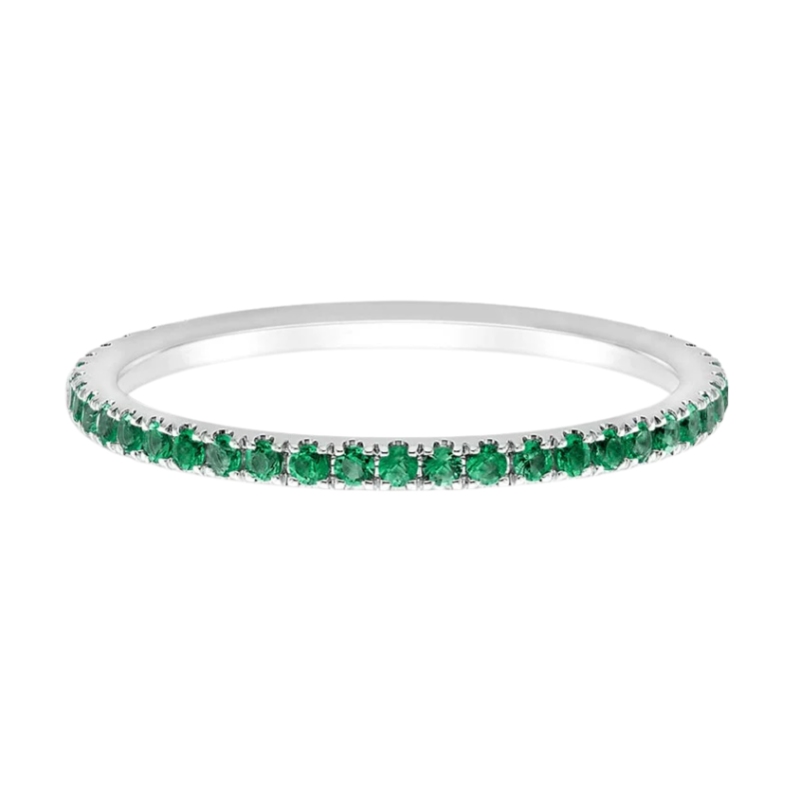 Emerald 14K White Gold Ring