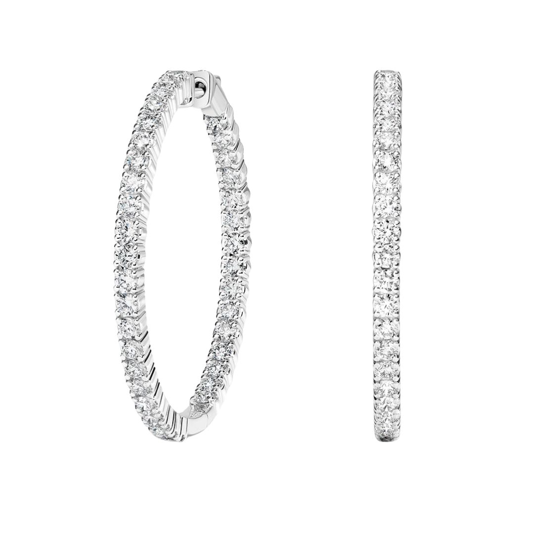 Large Luxe Lab Grown Diamond Hoop Earrings