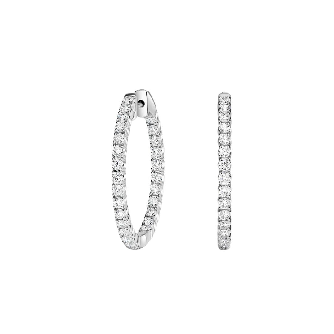 Medium Luxe Lab Grown Diamond Hoop Earrings