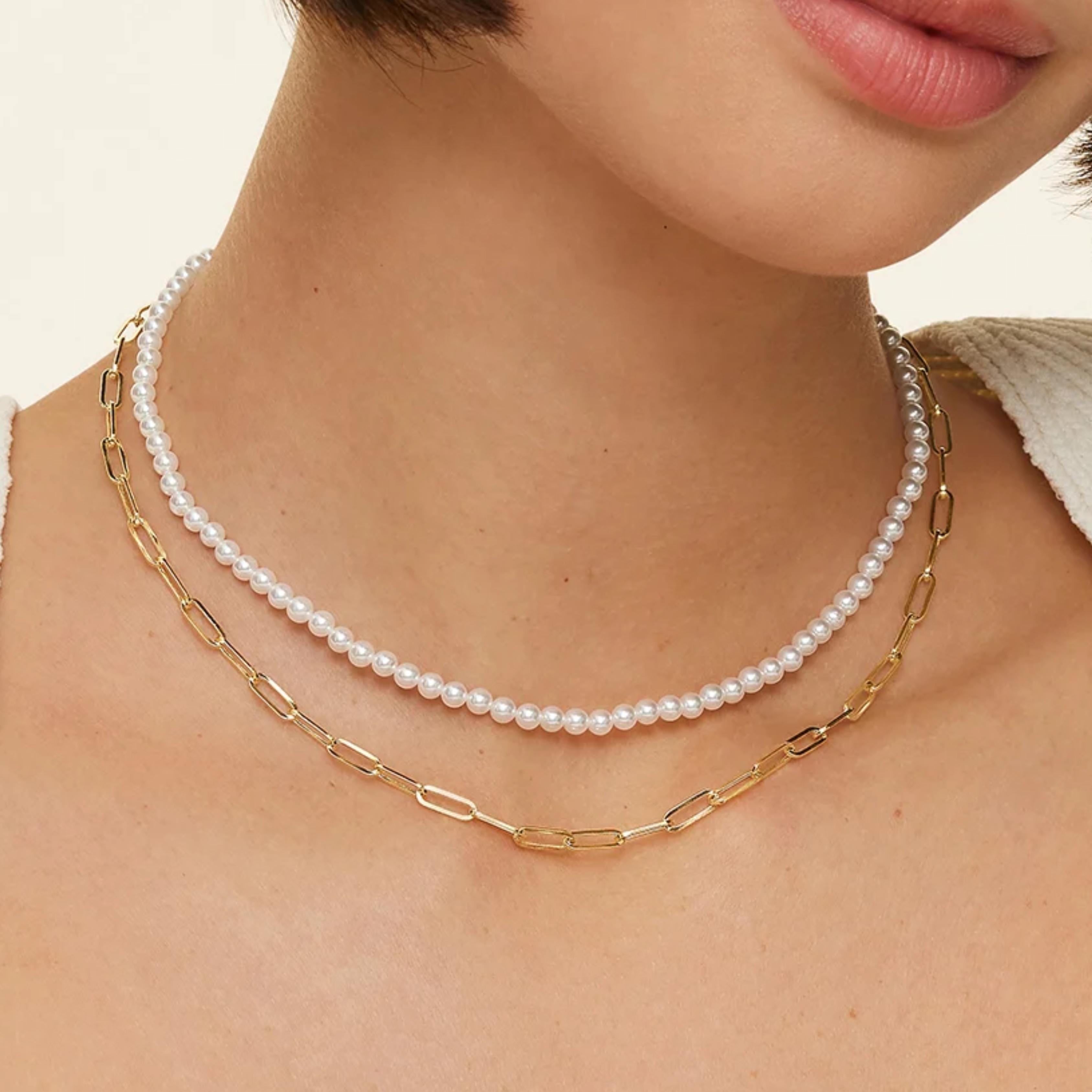 16in. Large Paperclip Chain Necklace 14K Yellow Gold