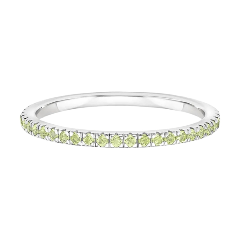 Peridot 14K White Gold Ring