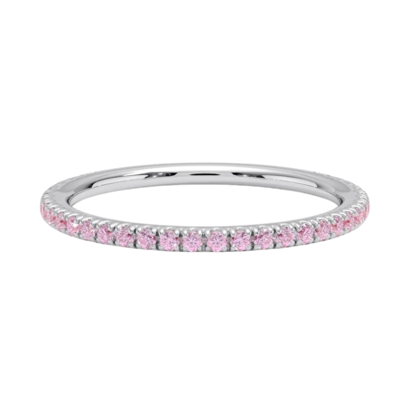 Pink Sapphire 14K White Gold Ring