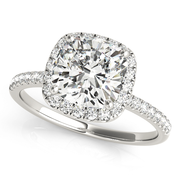3.02 ctw. Cushion Cut Diamond Engagement Ring in a Halo Setting.