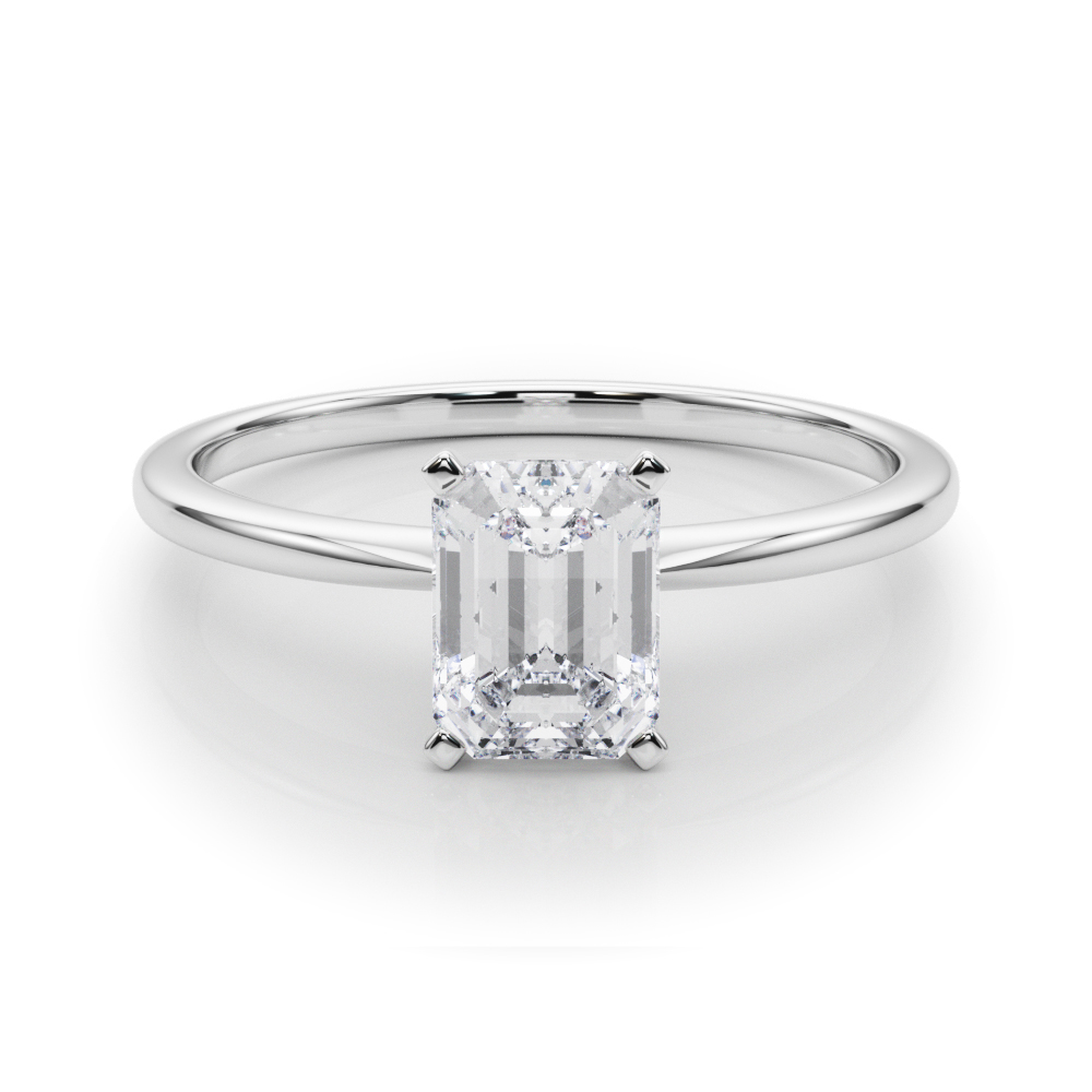 2.22 ct. Lab Grown Emerald Cut Diamond with a 14K WG or YG Solitaire Setting