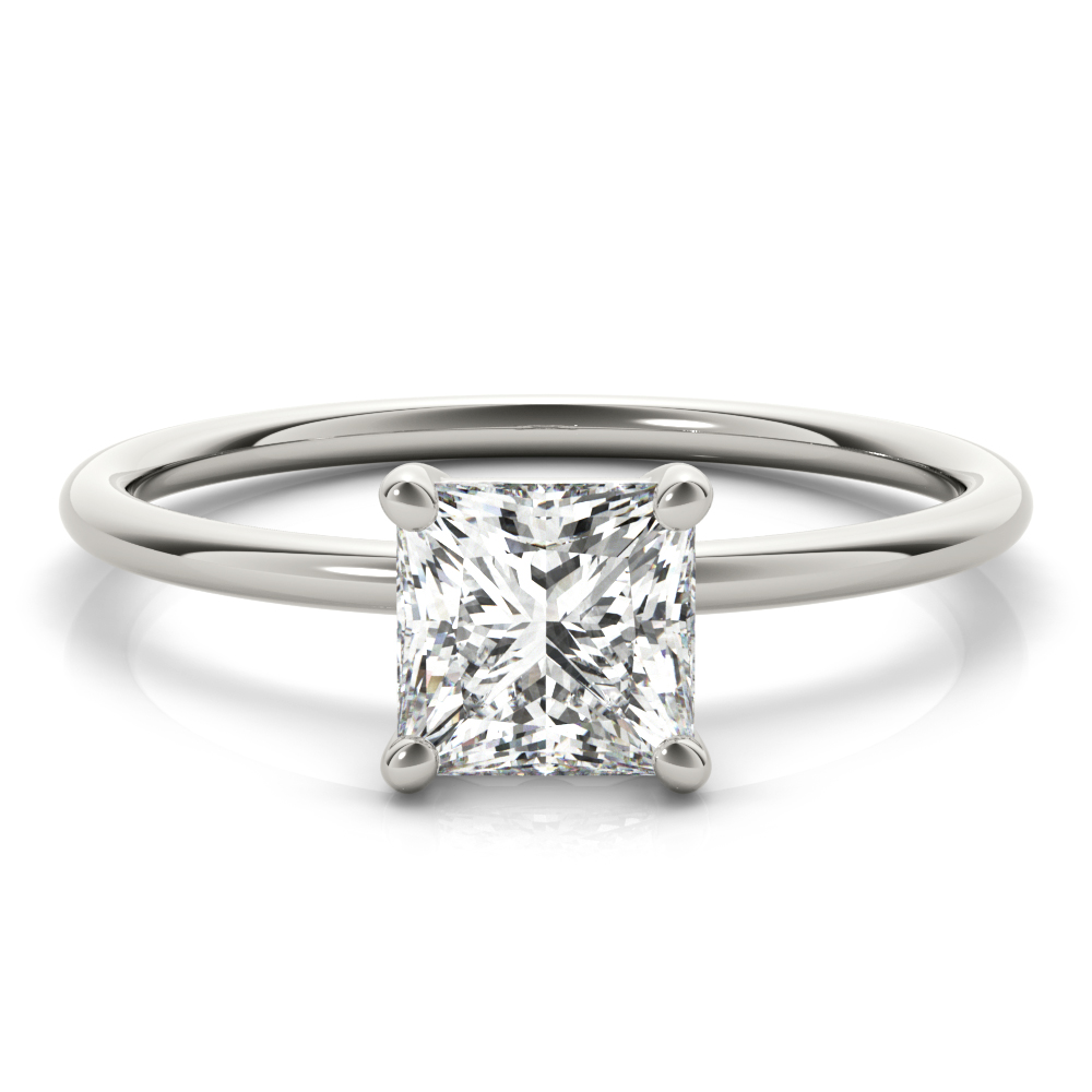 2.27 ct. Princess Cut Diamond Ring in a 14K White Gold Solitaire Setting