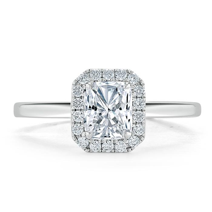 2.16 ct. Radiant Cut Diamond Solitaire Ring in White Gold