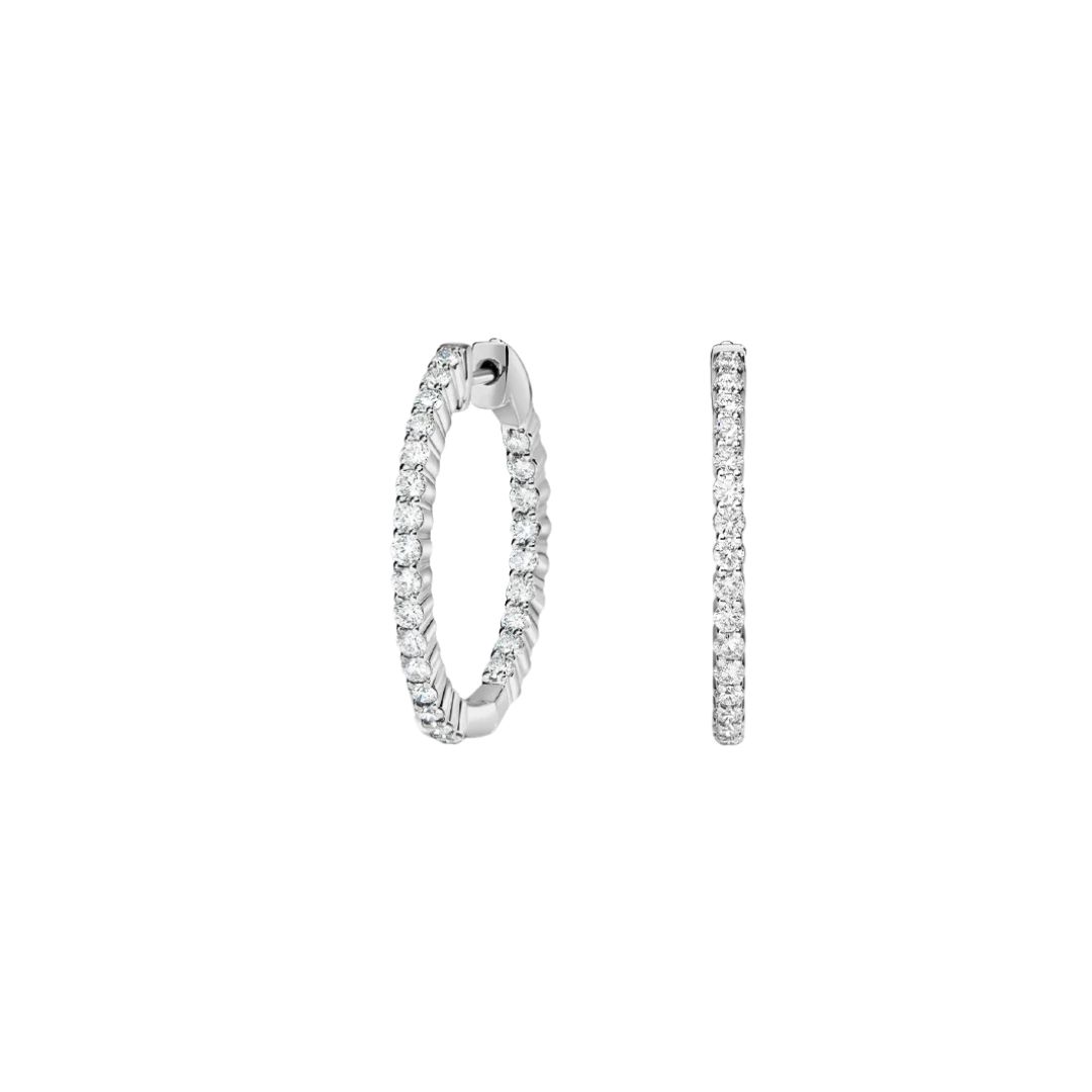 Small Luxe Lab Grown Diamond Hoop Earrings